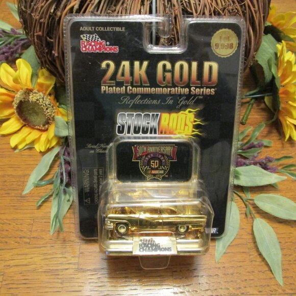 Other - J129-NIB Racing Champions Stock Rods 24K Gold Plated #99  1998 NASCAR 50th